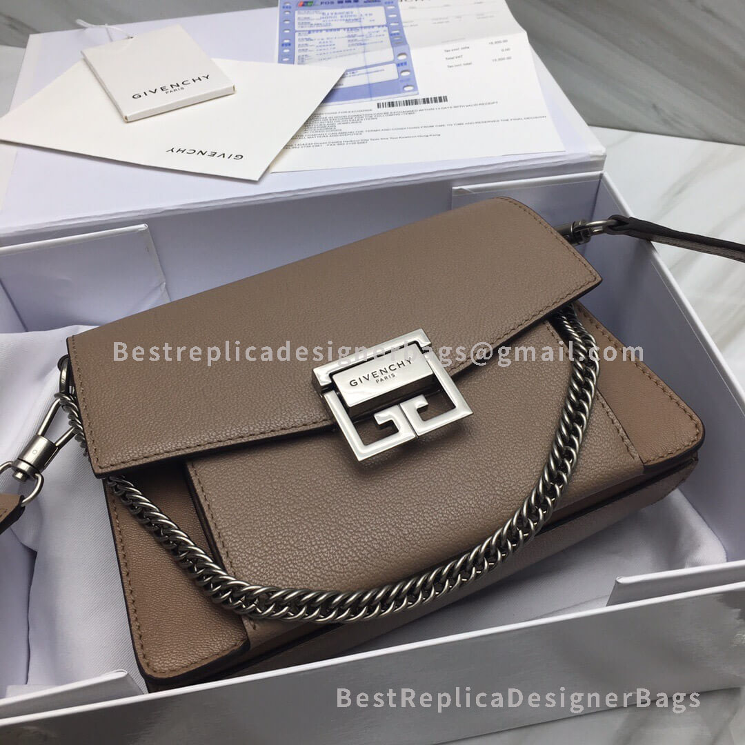 Givenchy Small GV3 Bag In Coffee Goatskin SHW 29999-1